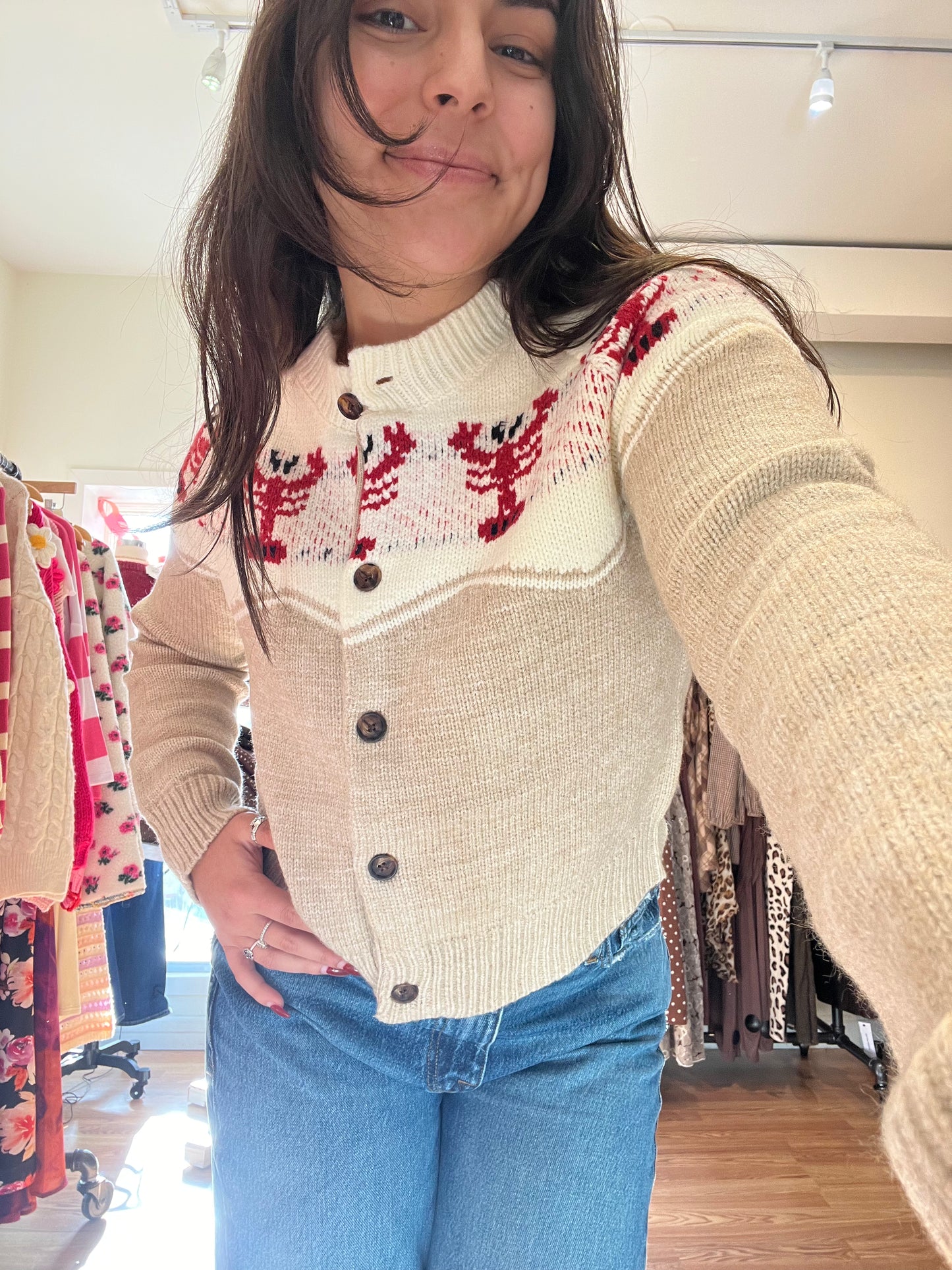 Lobster Button Up Cardi