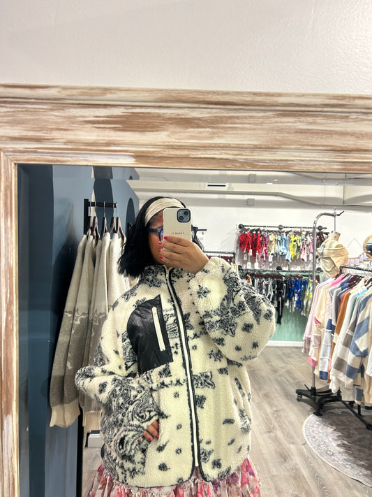 Penny Paisley Sherpa Jacket