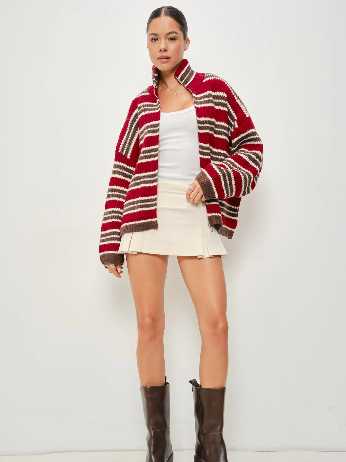 Daria Zip Up Sweater