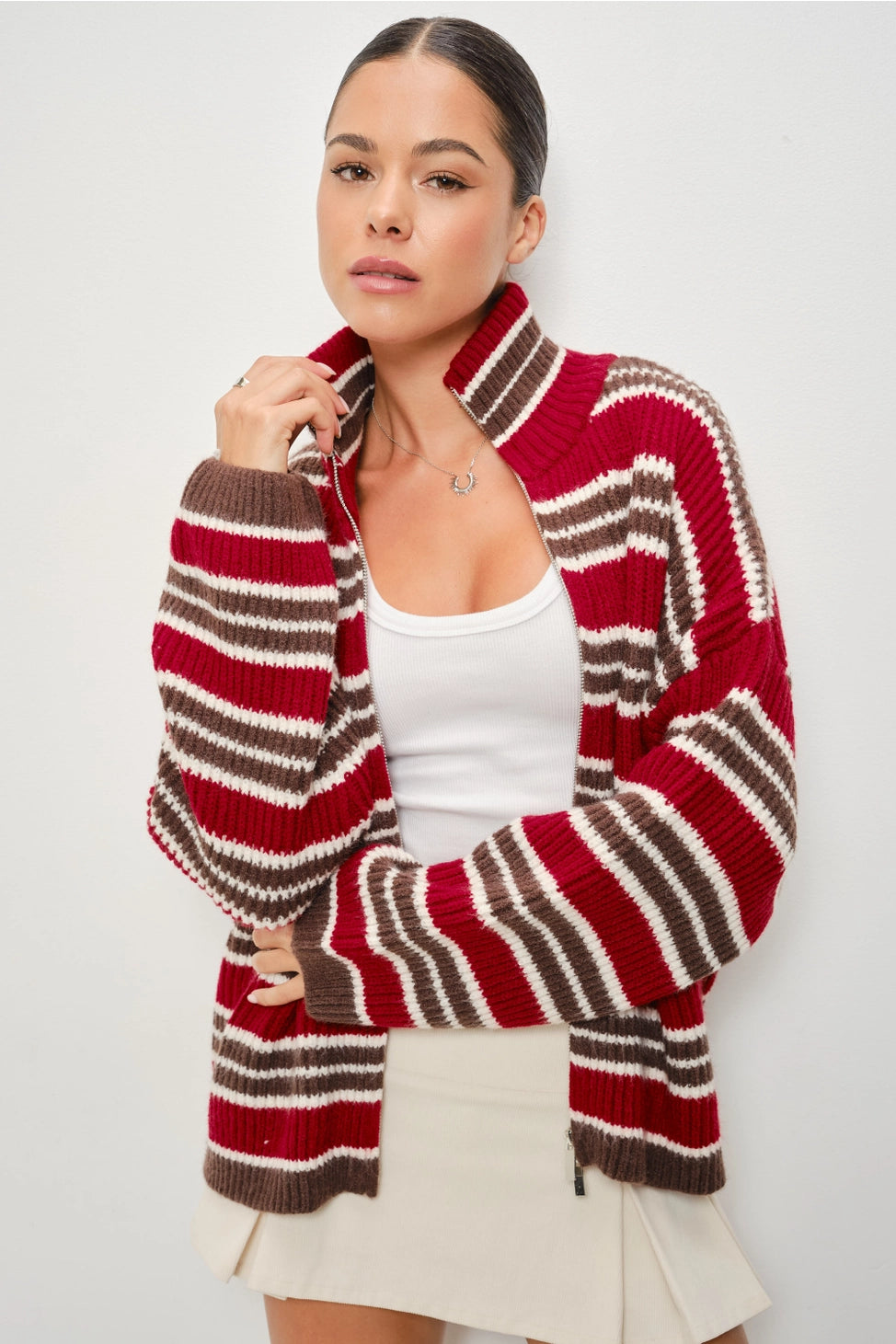 Daria Zip Up Sweater