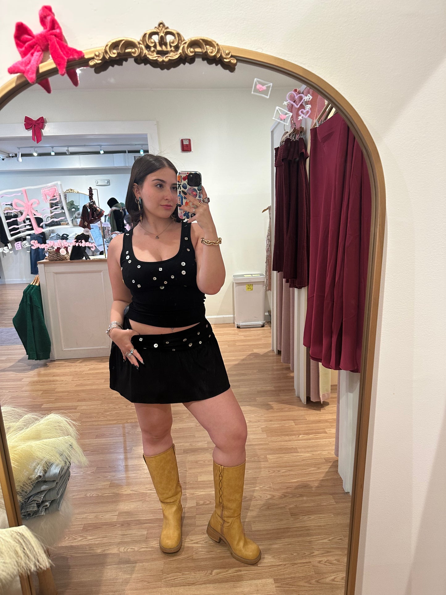 Brooklyn Button Skirt