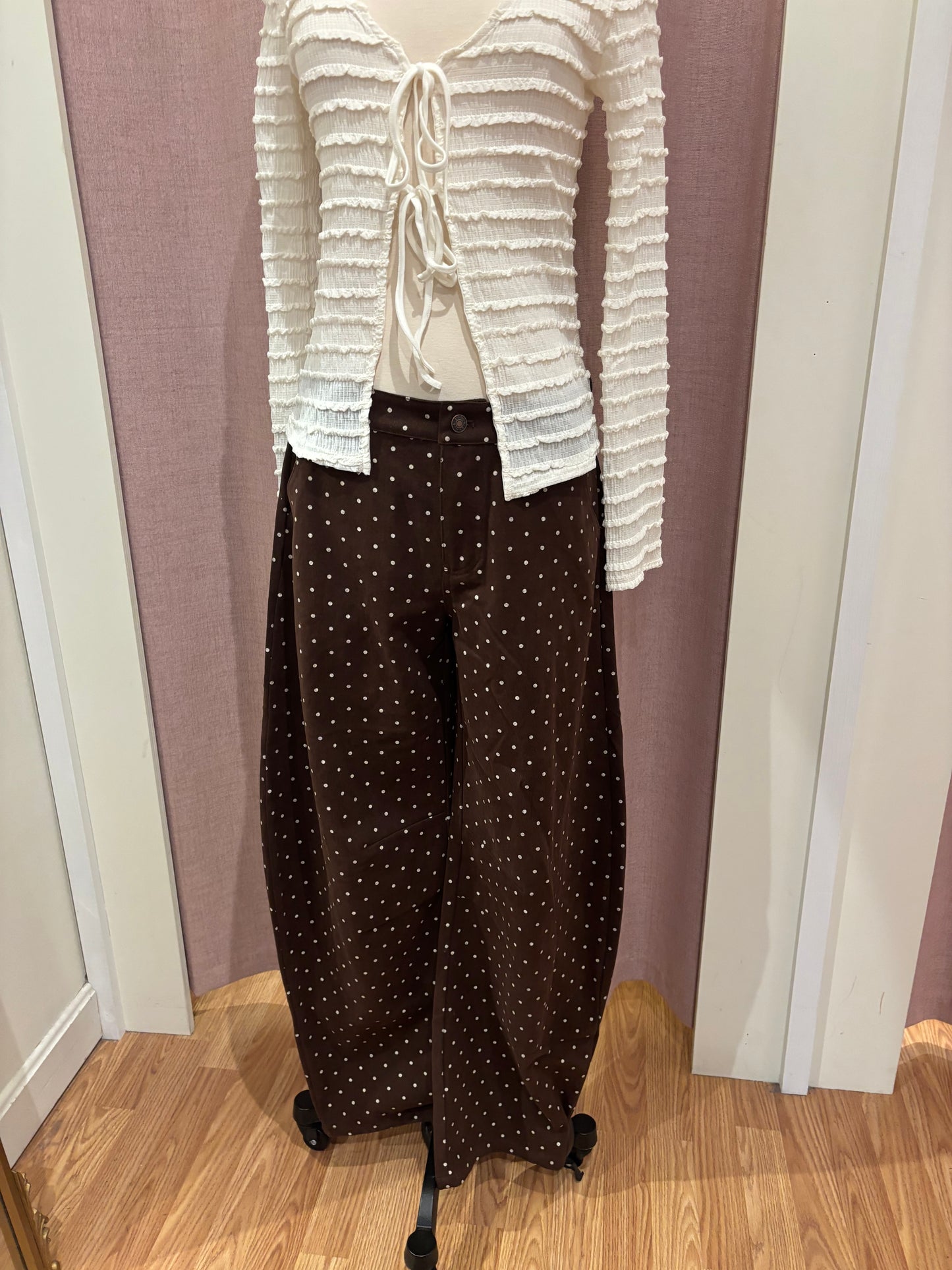 Polka Dot Barrel Pants