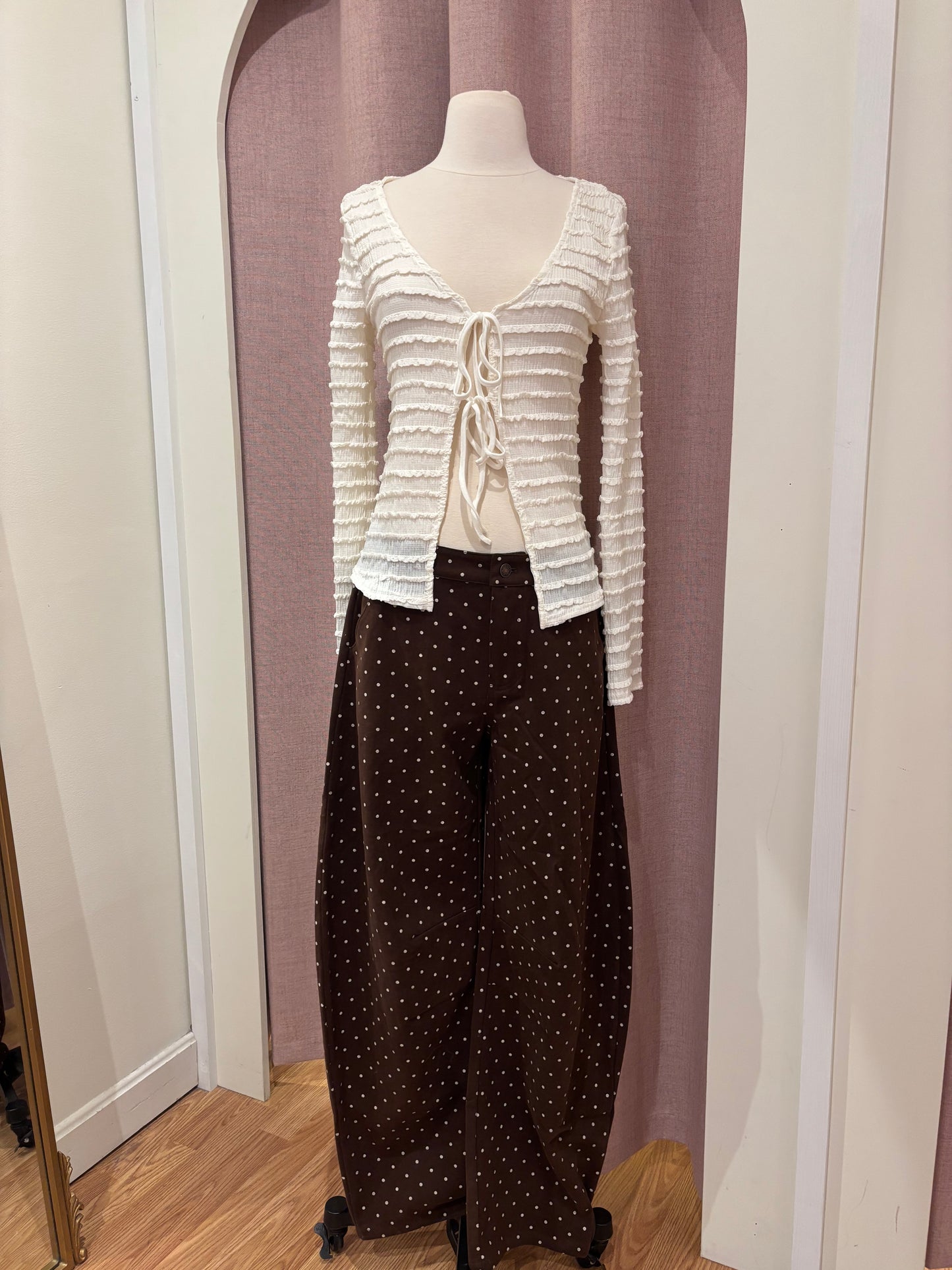 Polka Dot Barrel Pants