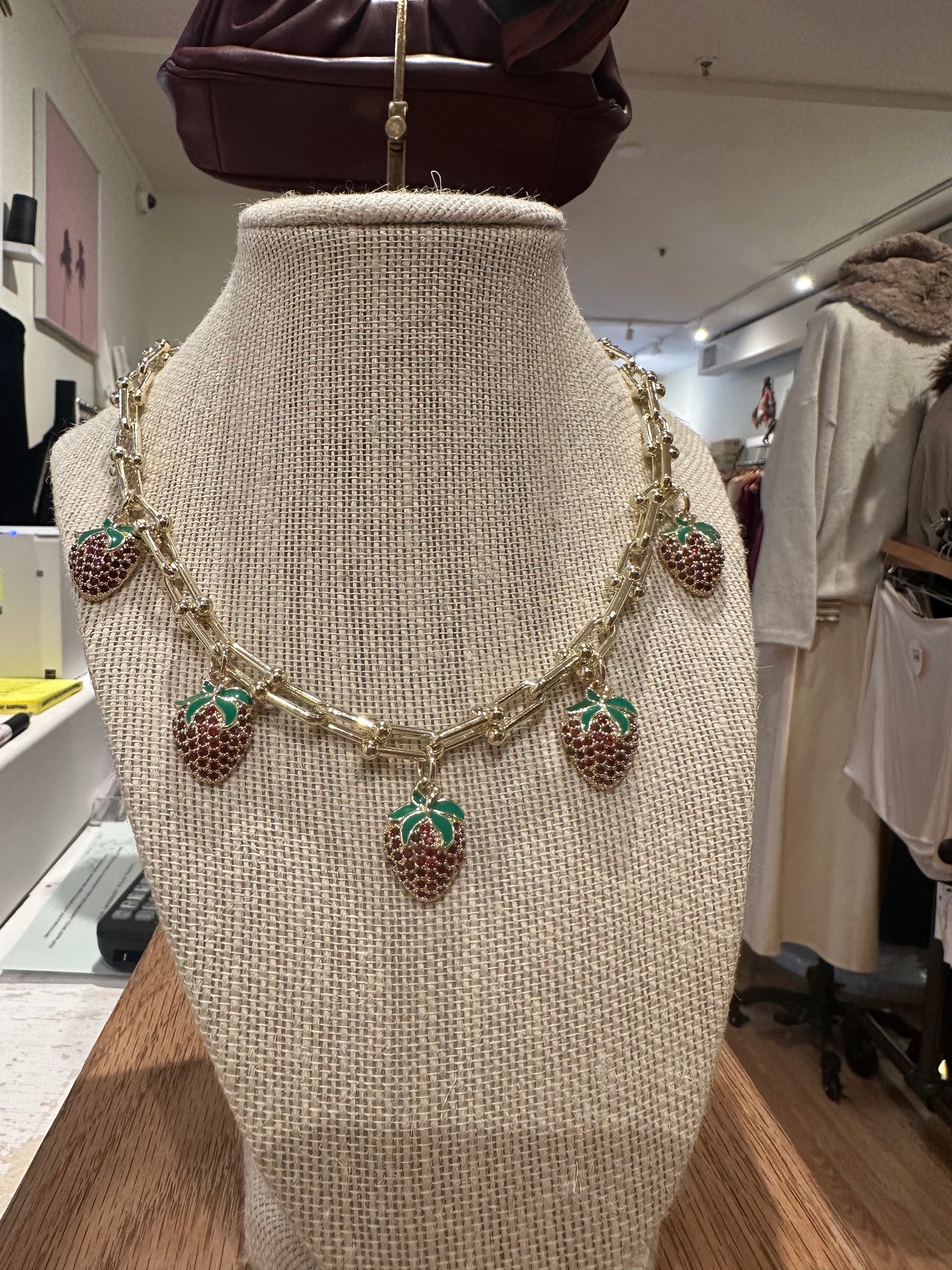 Strawberry Picking Necklace