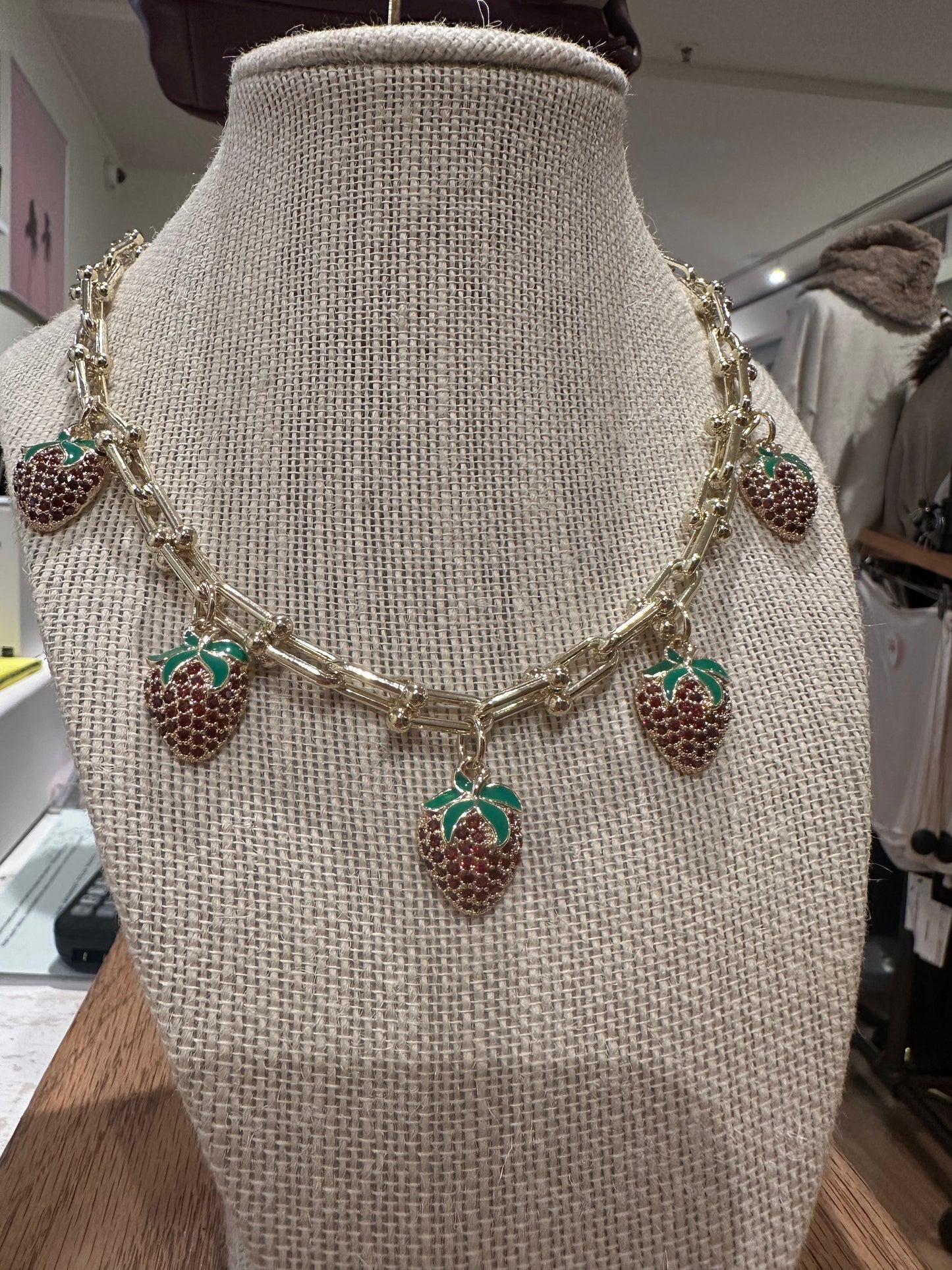 Strawberry Picking Necklace