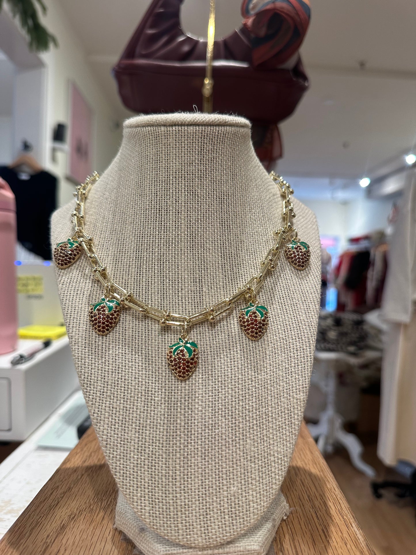 Strawberry Picking Necklace