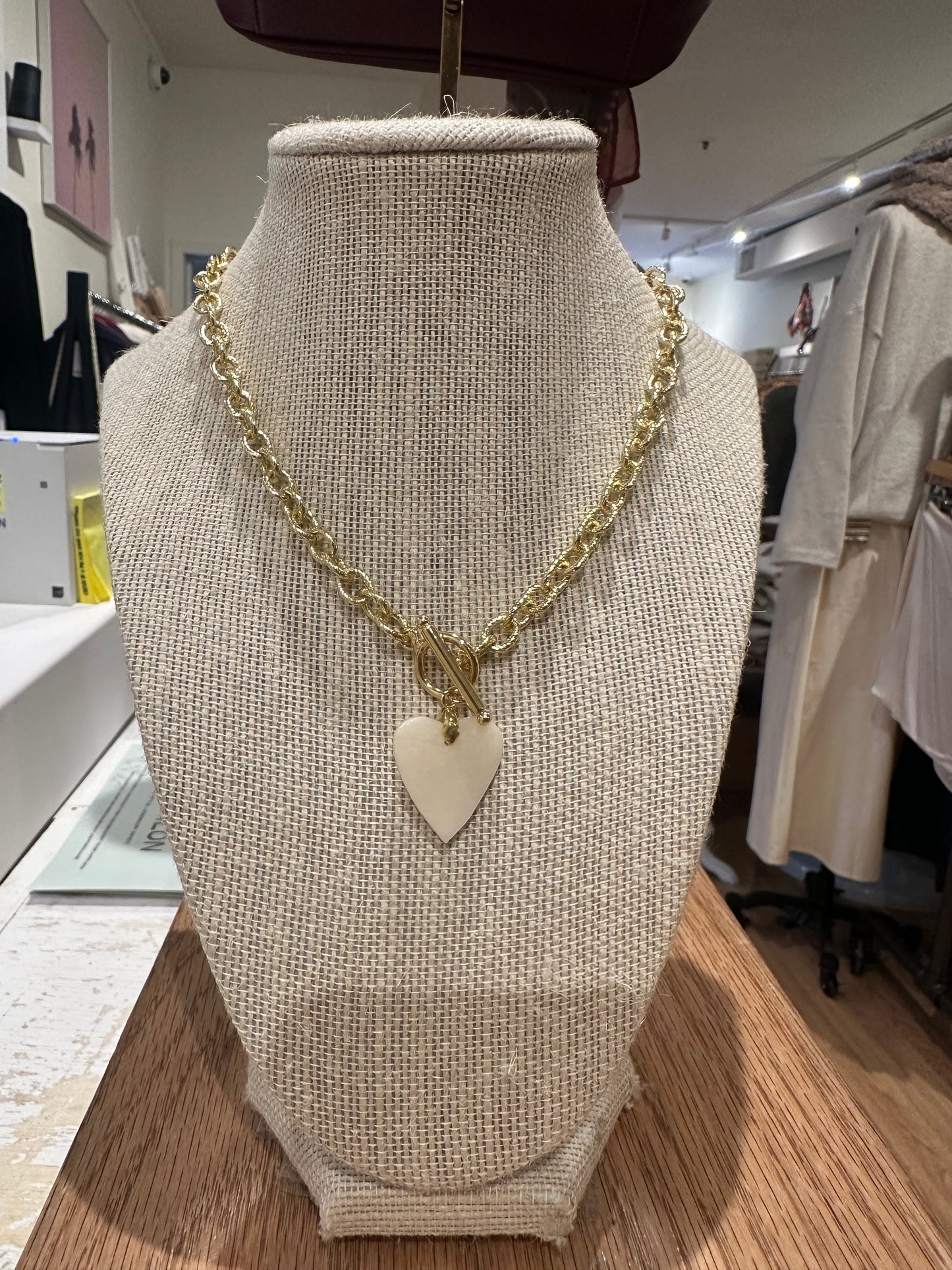 Bone Heart Necklace