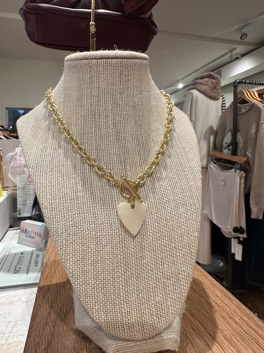 Bone Heart Necklace