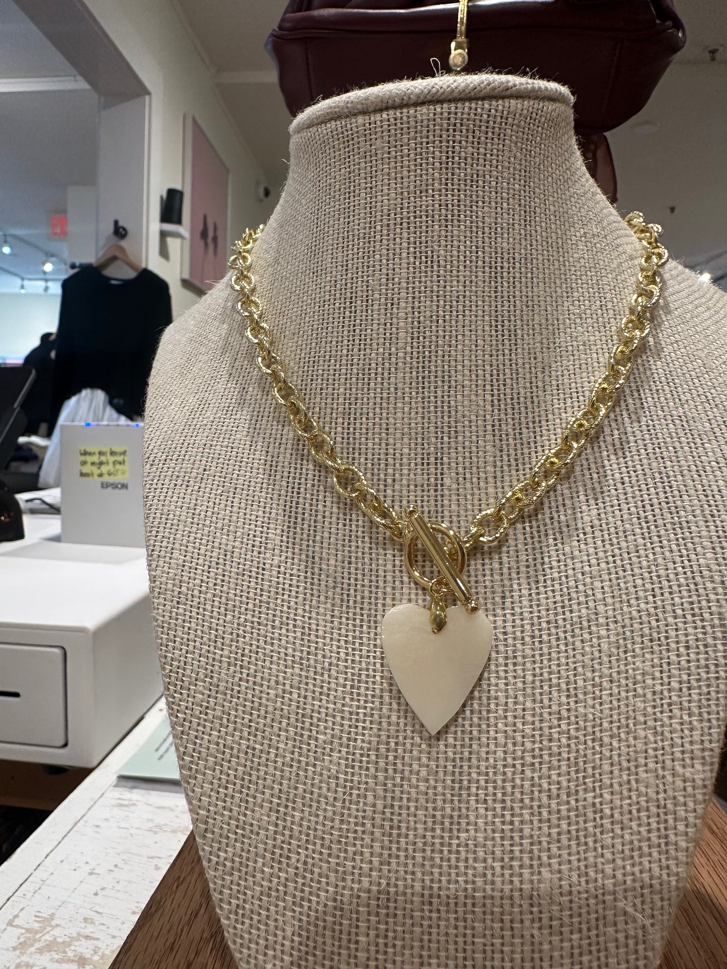 Bone Heart Necklace