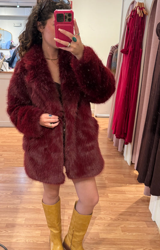 Feeling Myself Faux Fur Coat
