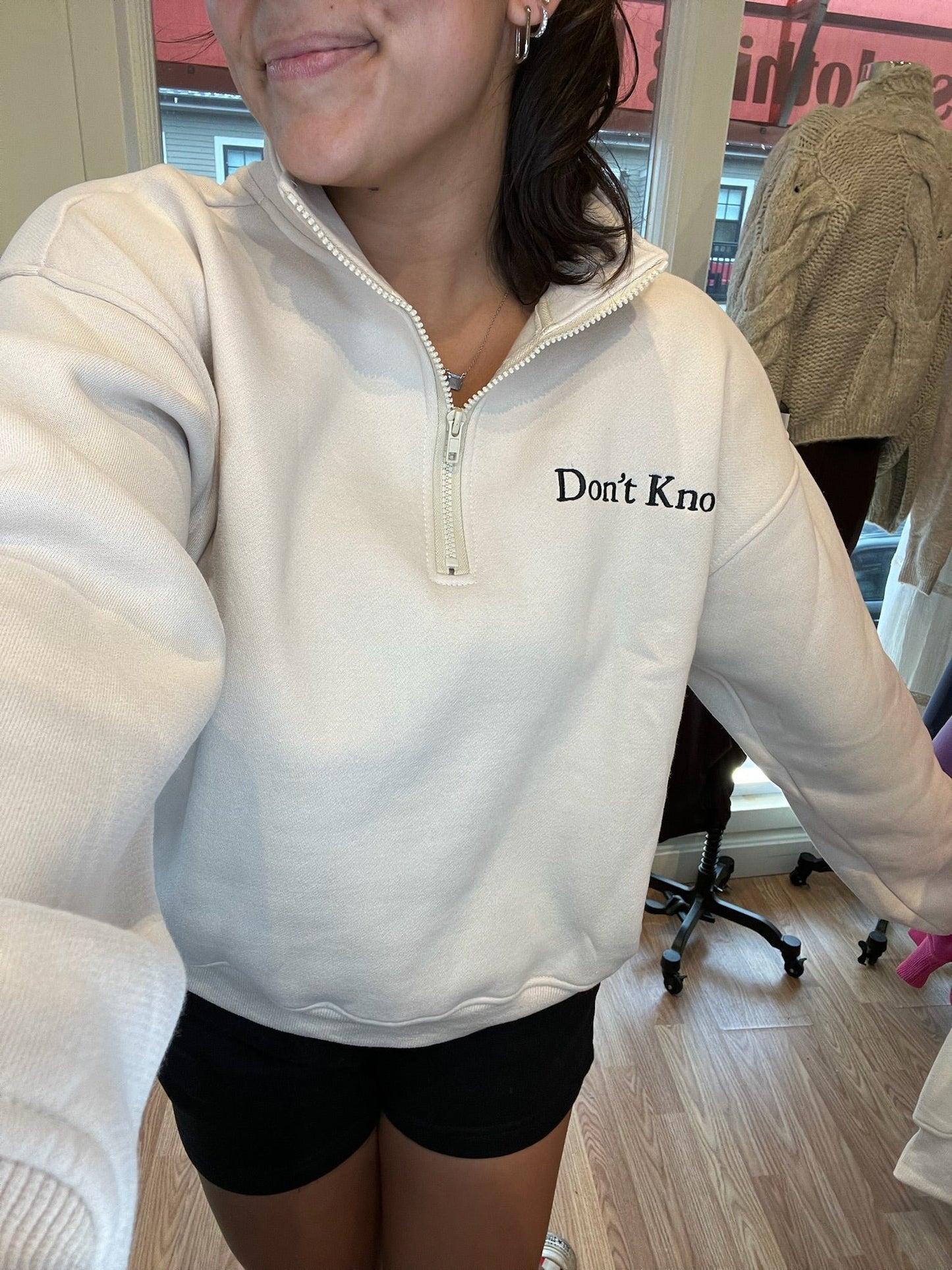 Don't know Don't Care Half Zip