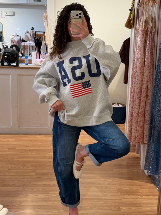 USA Reversible Mock Neck Sweatshirt