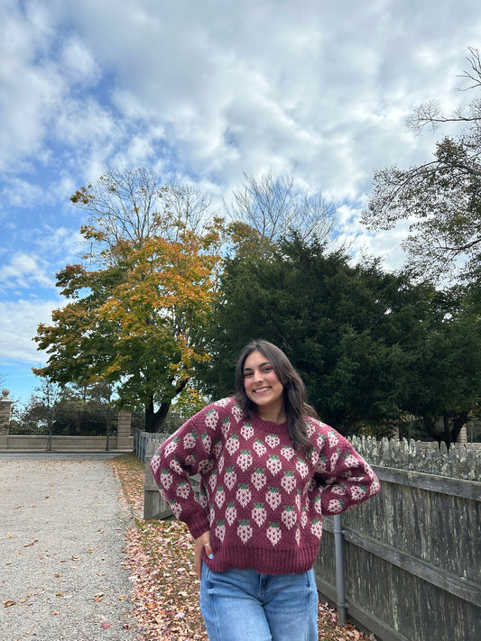 Strawberry Picking Sweater