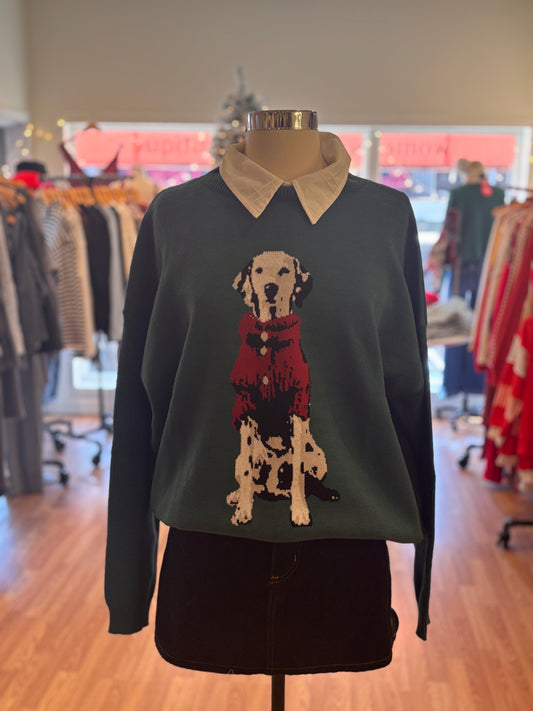 Festive Dalmatian Sweater