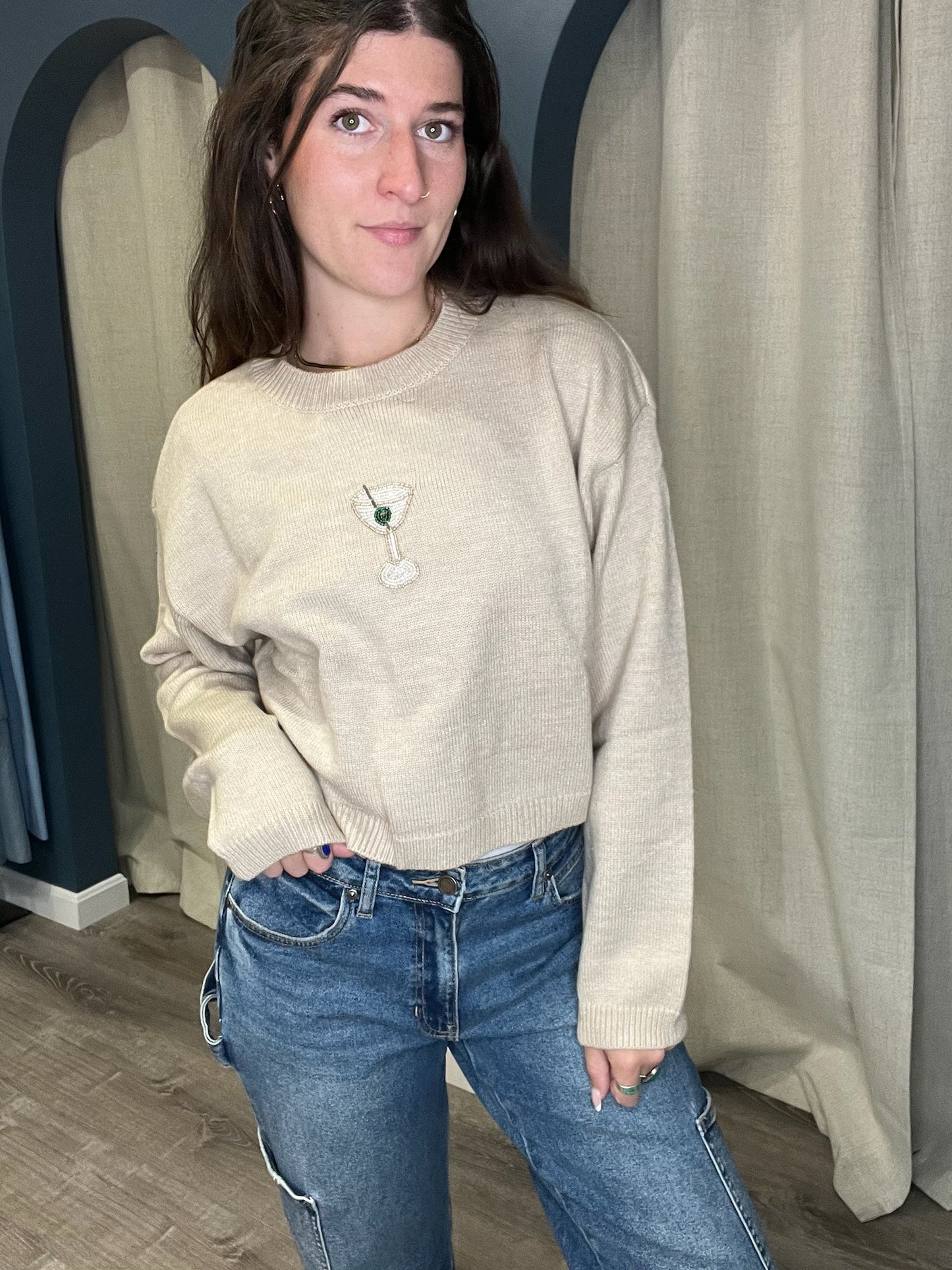 Dirty Martini Beaded Sweater