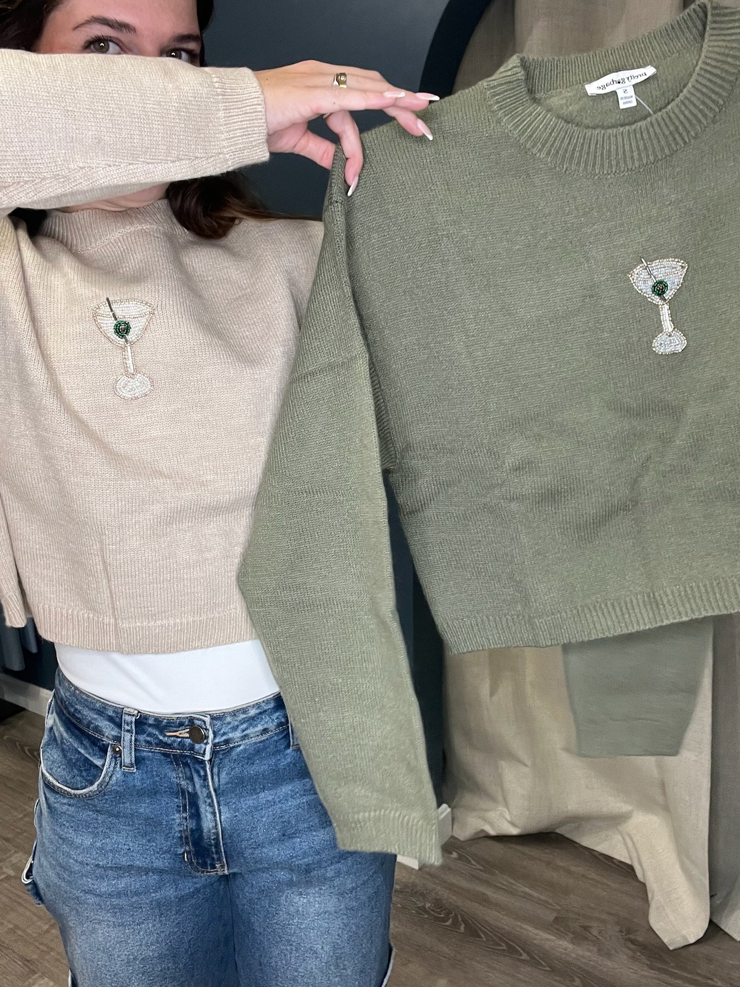Dirty Martini Beaded Sweater