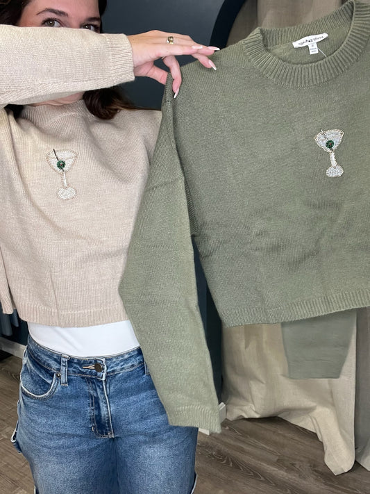 Dirty Martini Beaded Sweater