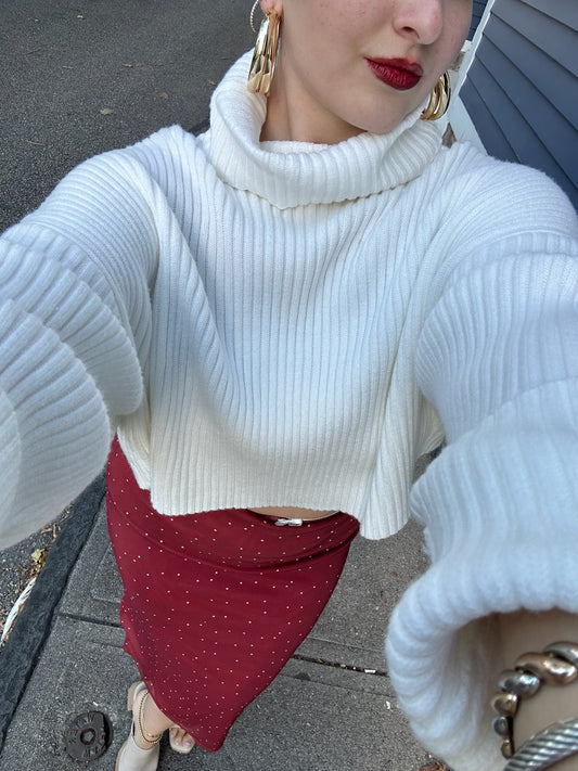 Cara Cropped Turtleneck