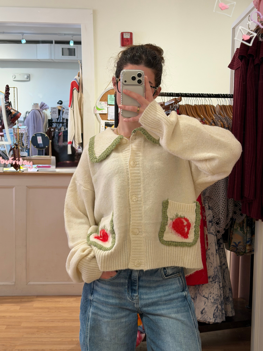 Strawberry Pocket Sweater
