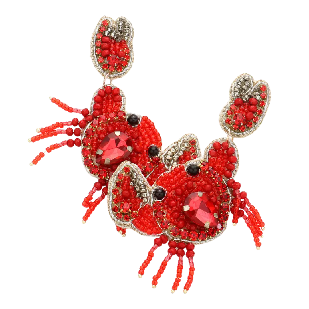 Beaded Crab Earring