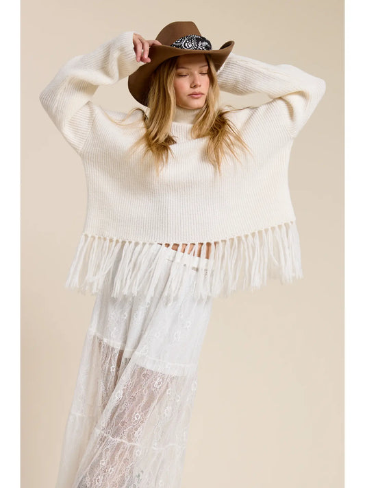 Out West Fringe Sweater