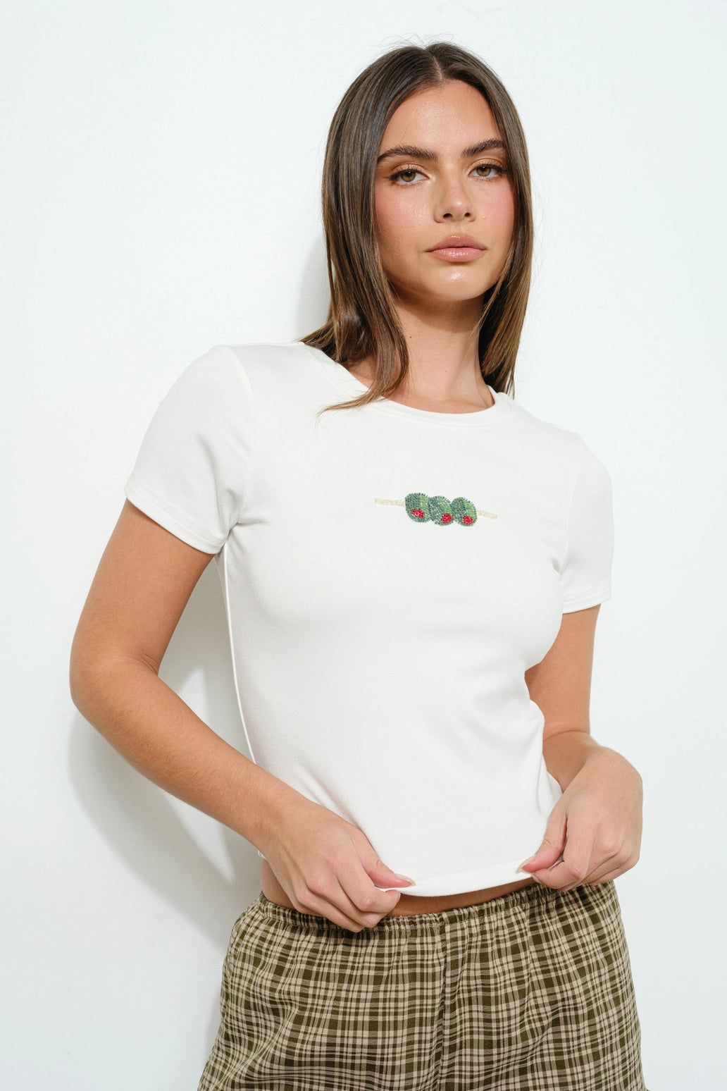 Olive Bead Tee