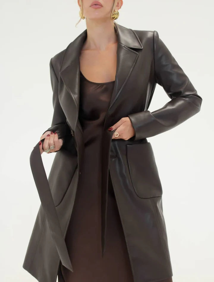 Matrix Leather Trench