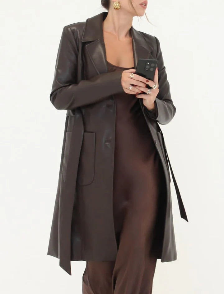 Matrix Leather Trench