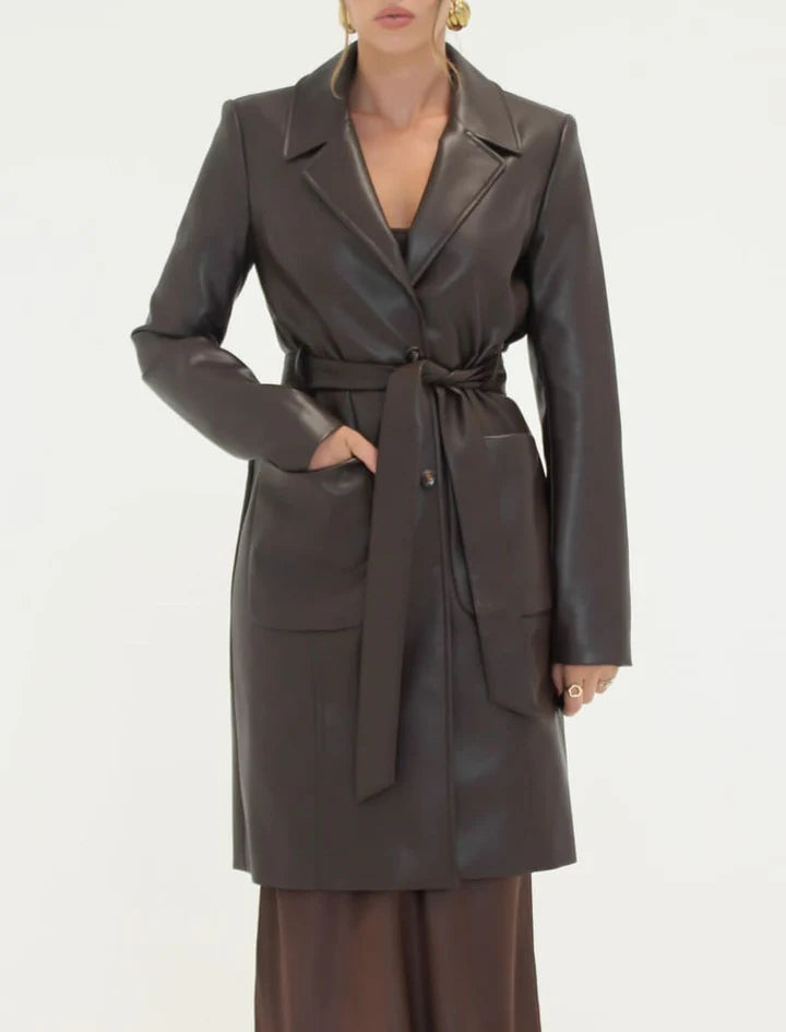 Matrix Leather Trench