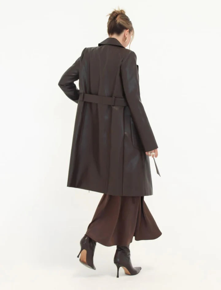 Matrix Leather Trench