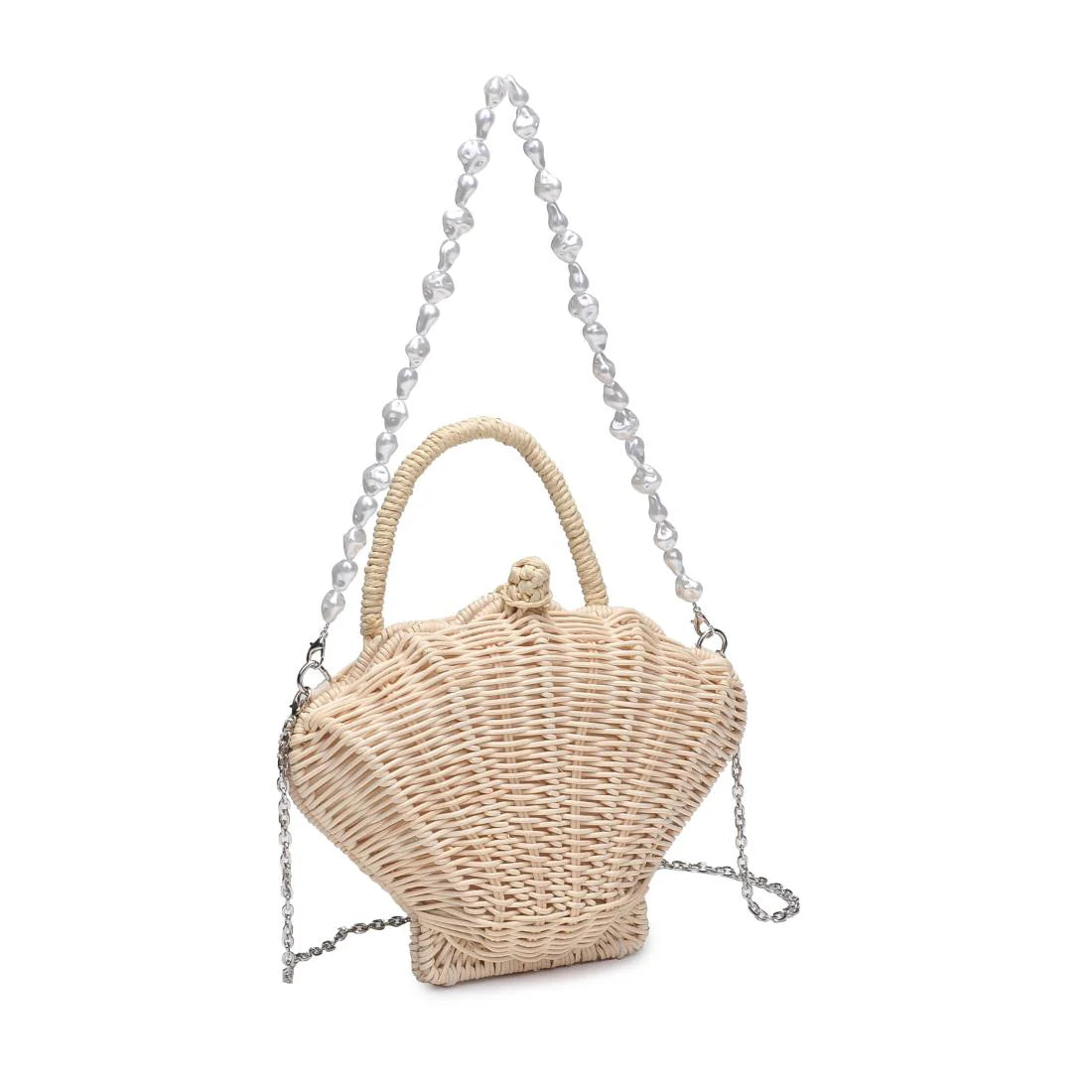 Straw Seashell Crossbody