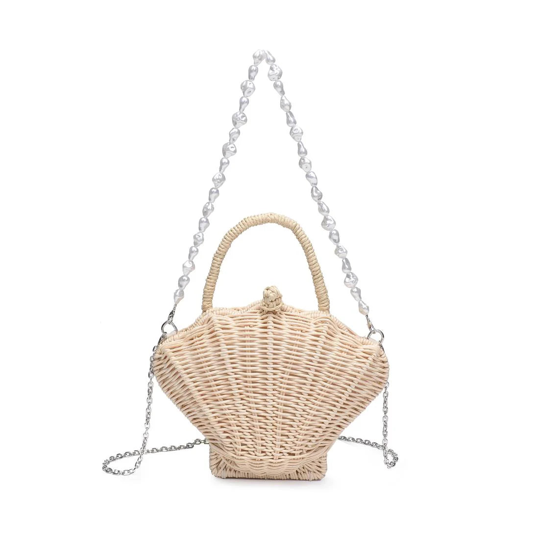Straw Seashell Crossbody