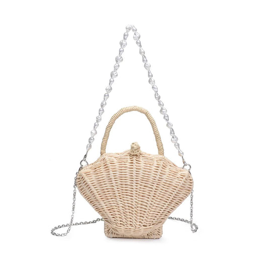 Straw Seashell Crossbody
