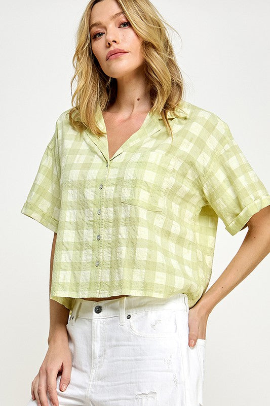 Gabi Gingham Top
