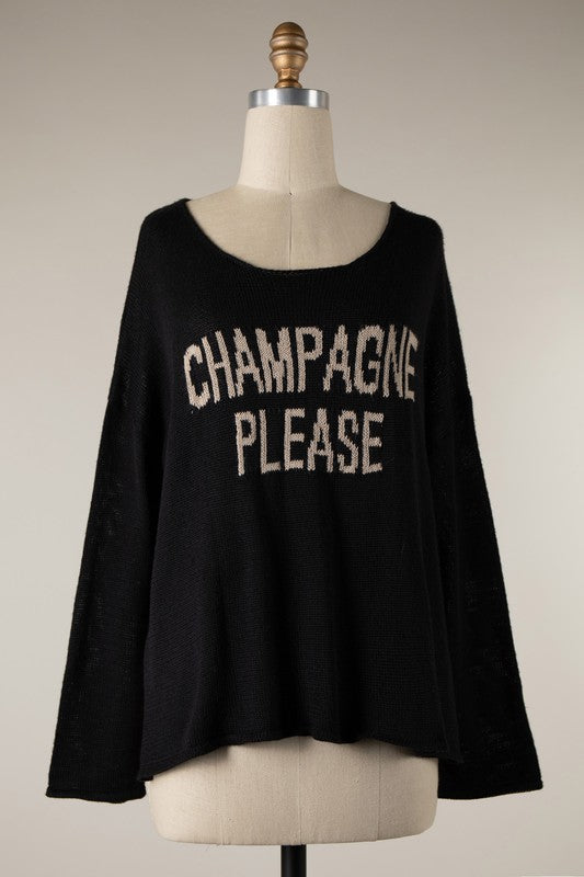 Champagne PLEASE Sweater